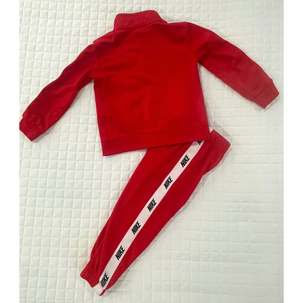 Nike Tracksuit Set Red White Logo Tape Infant‎ Baby 24M Outfit